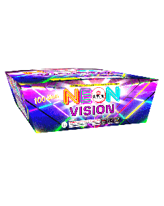 NEON VISION | 100 Shot Zipper Cake by Sunwing Fireworks